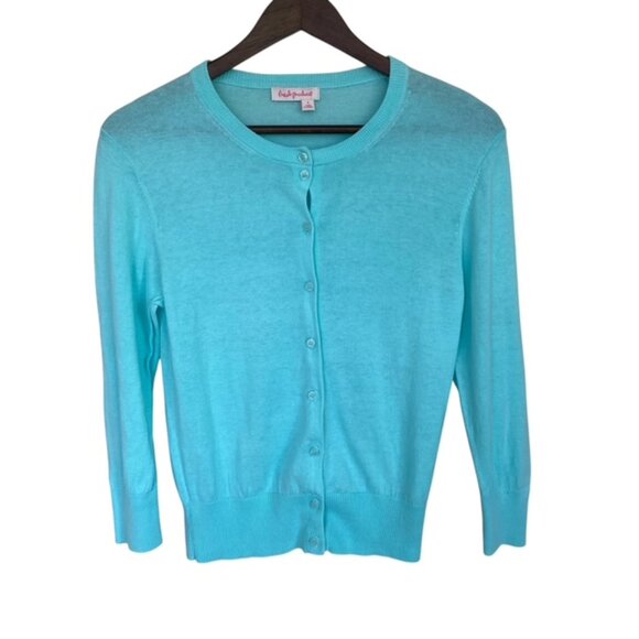 Fresh Produce Teal Button Front Cardigan - Small - Picture 1 of 4